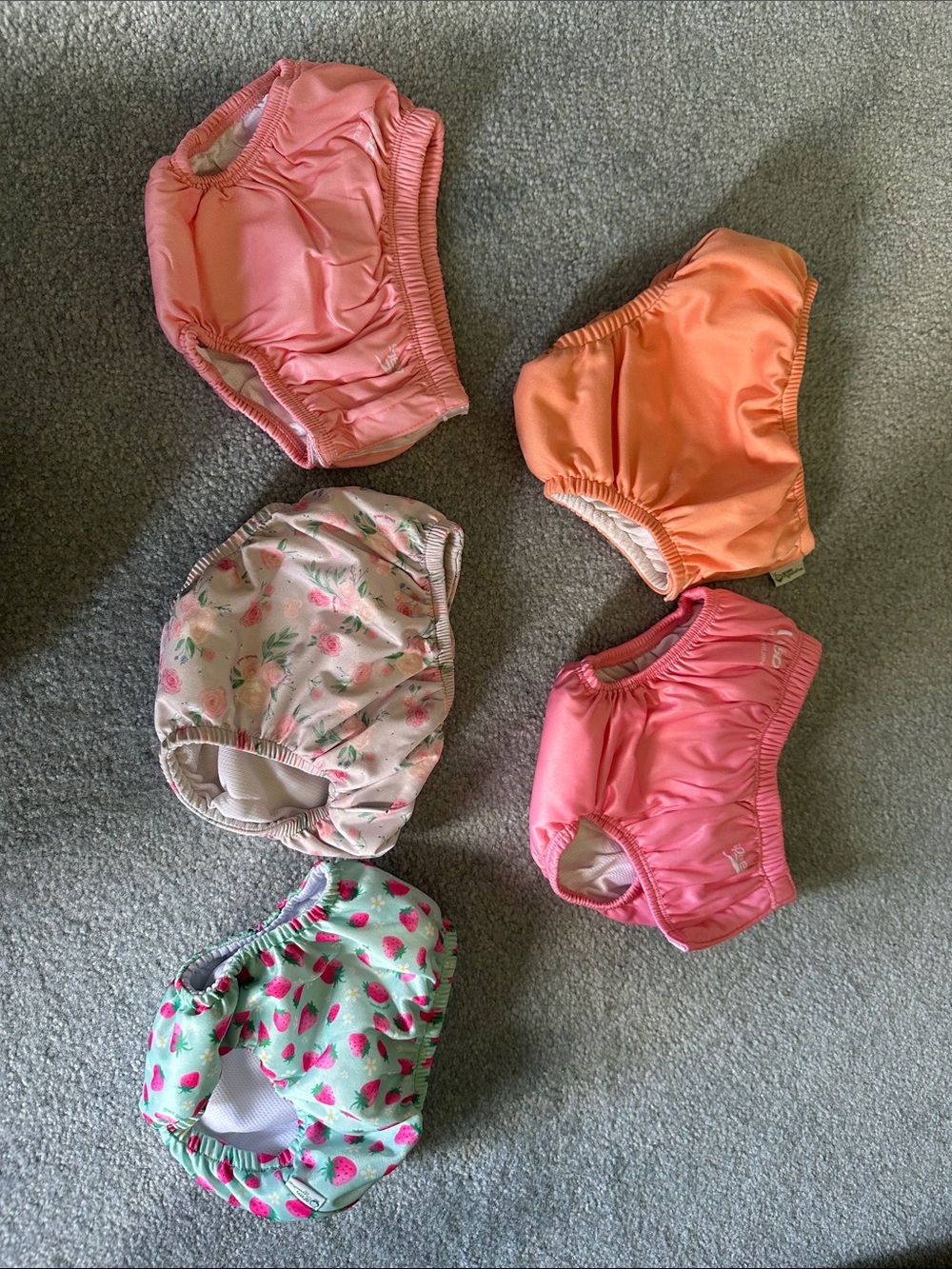 Kids Swim Diaper Covers - Pink, Coral, Orange, Floral & Mint Strawberry